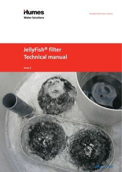 JellyFish® filter Technical manual Filter Issue 2