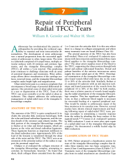 A 7 Repair of Peripheral Radial TFCC Tears