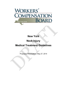 New York Neck Injury Medical Treatment Guidelines