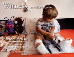 Witness  Achondroplasia an online magazine