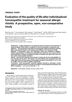 Evaluation of the quality of life after individualized