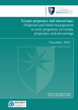 Ectopic pregnancy and miscarriage: Diagnosis and initial management pregnancy and miscarriage