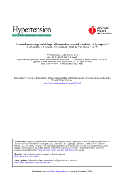 J M Connell, C J Kenyon, J E Corrie, R... 1986;8:669-676 doi: 10.1161/01.HYP.8.8.669 Dexamethasone-suppressible hyperaldosteronism. Adrenal transition cell hyperplasia?