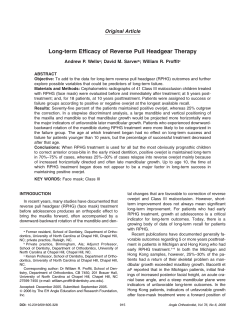 Long-term Efficacy of Reverse Pull Headgear Therapy Original Article Andrew P. Wells