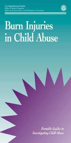 Burn Injuries in Child Abuse Portable Guides to Investigating Child Abuse