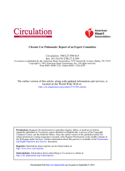 Chronic Cor Pulmonale: Report of an Expert Committee 1963;27:594-615 doi: 10.1161/01.CIR.27.4.594 Circulation.