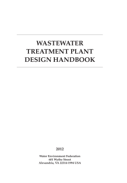 WASTEWATER TREATMENT PLANT DESIGN HANDBOOK 2012