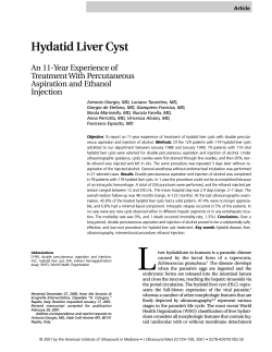 Hydatid Liver Cyst An 11-Year Experience of Treatment With Percutaneous Aspiration and Ethanol
