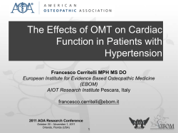The Effects of OMT on Cardiac Function in Patients with Hypertension