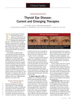 Thyroid Eye Disease: Current and Emerging Therapies Clinical Update
