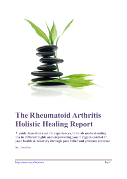 The Rheumatoid Arthritis Holistic Healing Report