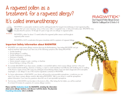 A ragweed pollen as a treatment for a ragweed allergy?