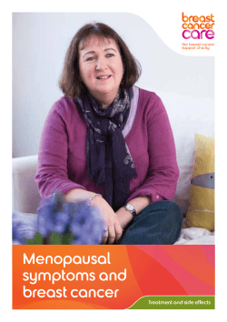 Menopausal symptoms and breast cancer Treatment and side effects