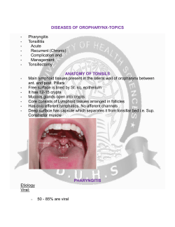 Pharyngitis Tonsillitis Acute