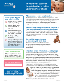 RSV is the #1 cause of hospitalization in babies
