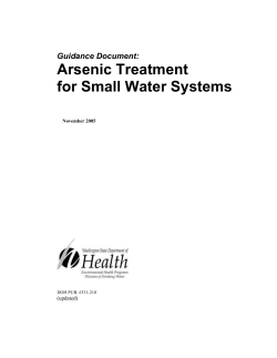 Arsenic Treatment for Small Water Systems Guidance Document: