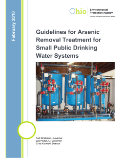 Guidelines for Arsenic Removal Treatment for Small Public Drinking Water Systems