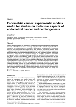 Endometrial cancer: experimental models useful for studies on molecular aspects of