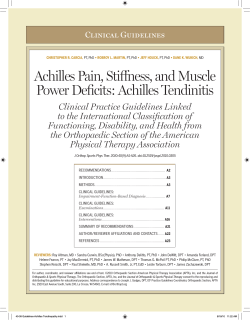 Achilles Pain, Stiffness, and Muscle Power Deficits: Achilles Tendinitis