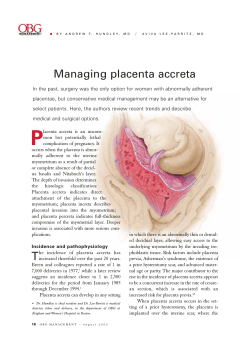 OBG Managing placenta accreta