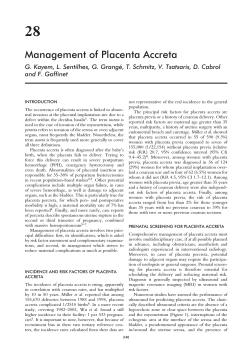 28 Management of Placenta Accreta and F. Goffinet