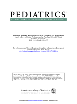 Mandy J. Brown, Michael W. Shannon, Alan Woolf and Edward... 2001;108;e77 DOI: 10.1542/peds.108.4.e77 Pediatrics