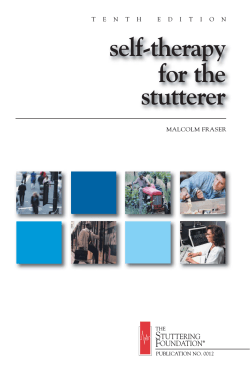 self-therapy for the stutterer S