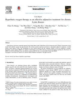 Hyperbaric oxygen therapy as an effective adjunctive treatment for chronic ,