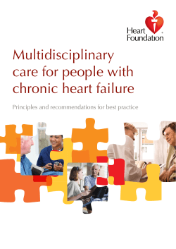 Multidisciplinary care for people with chronic heart failure