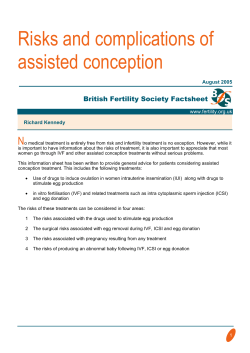 Risks and complications of assisted conception N British Fertility Society Factsheet