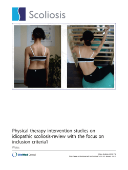 Physical therapy intervention studies on idiopathic scoliosis-review with the focus on