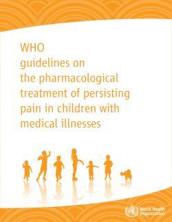 WHO guidelines on the pharmacological treatment of persisting