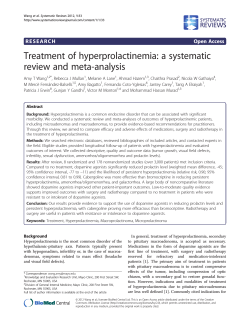 Treatment of hyperprolactinemia: a systematic review and meta-analysis Open Access