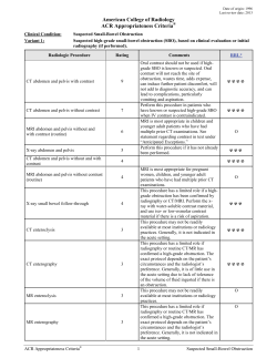 American College of Radiology ACR Appropriateness Criteria