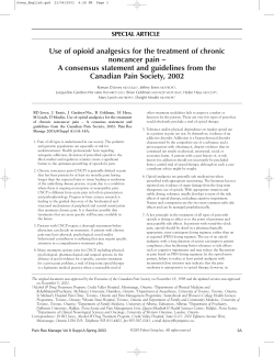 Use of opioid analgesics for the treatment of chronic