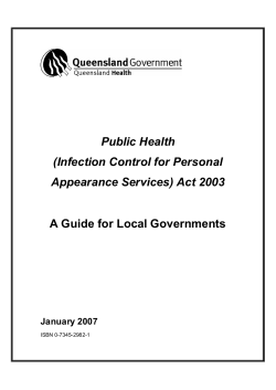 Public Health (Infection Control for Personal Appearance Services) Act 2003