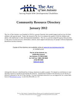 Community Resource Directory January 2012