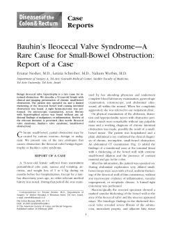 Bauhin’s Ileocecal Valve Syndrome—A Rare Cause for Small-Bowel Obstruction: Case