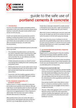 guide to the safe use of  portland cements &amp; concrete 1. introduction