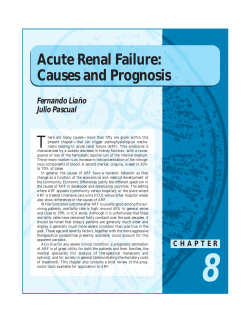 T Acute Renal Failure: Causes and Prognosis Fernando Liaño