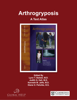 Arthrogryposis  A Text Atlas Edited By
