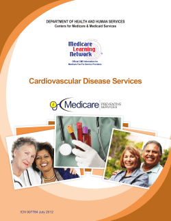 Cardiovascular Disease Services DEPARTMENT OF HEALTH AND HUMAN SERVICES