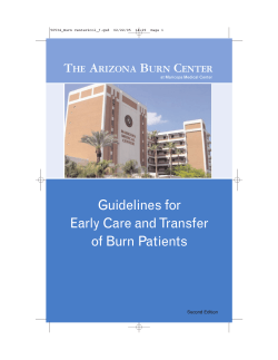 Guidelines for Early Care and Transfer of Burn Patients T