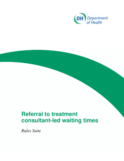 Referral to treatment consultant-led waiting times  Rules Suite