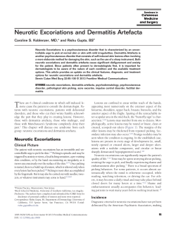 Neurotic Excoriations and Dermatitis Artefacta