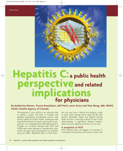 Hepatitis C: perspective implications a public health