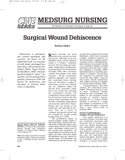 MEDSURG NURSING Surgical Wound Dehiscence S SERIES