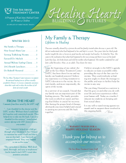 My Family &amp; Therapy Lifelines to Healing