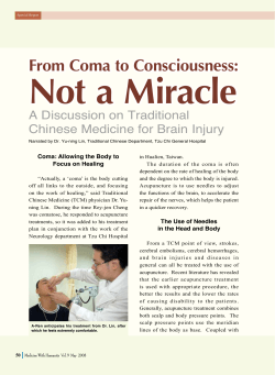 Not a Miracle  From Coma to Consciousness: A Discussion on Traditional
