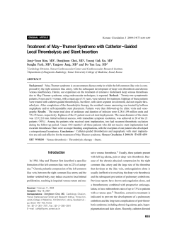 Treatment of May-Thurner Syndrome with Catheter-Guided Local Thrombolysis and Stent Insertion
